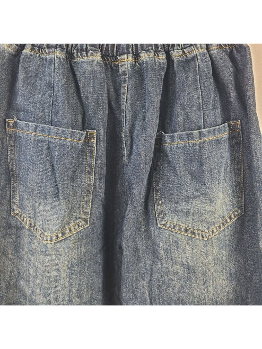Kitmaple Dragon Sequin Embellished Denim Jogger Pants With Drawstring Waist - Picture 10 of 11